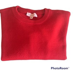 Red Pullover Sweater PHILOSOPHY medium weight Sz XL